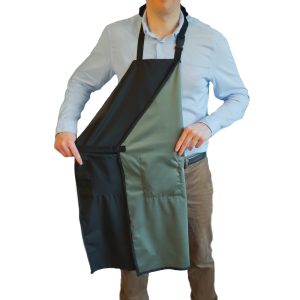 Waterproof Apron with Two Pockets - Black - One Pack