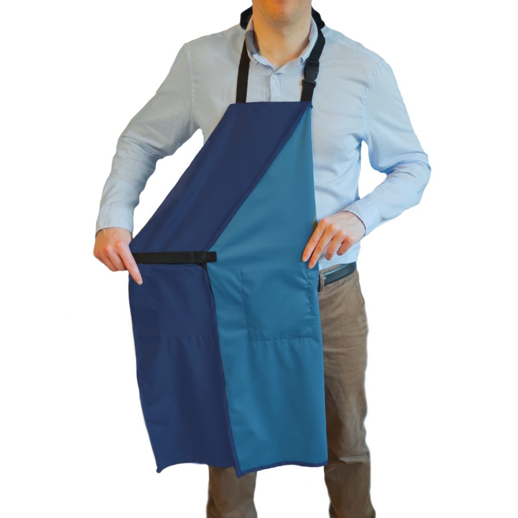 Waterproof Apron with Two Pockets – Blue – One Pack